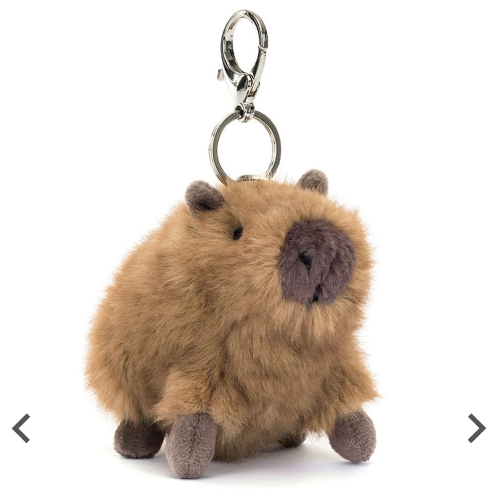 Jellycat Clyde Capybara Bag Charm Plush Toy